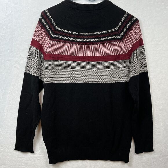ATM Womens Wool Blend Fair Isle Sweater Size XS Black Red Gray Long Sleeve EUC - Picture 4 of 8